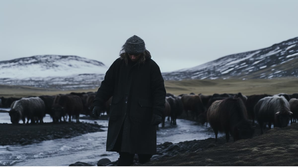 Farmer Tending to a Herd of Yaks in Mongolia - FREE Download